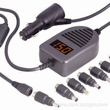 90W, 15-24V, 6A Output Universal Laptop Car DC Adapter with LED Display